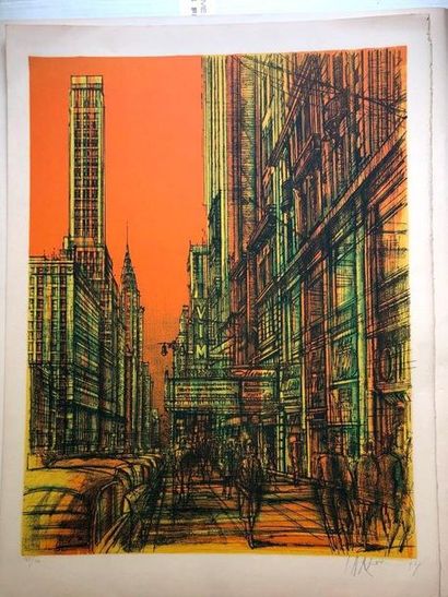 null Jean CARZOU (1907-2000)

"New York, fond orange"

Lithographie, signée et datée...