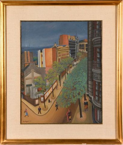 null Louis TOUCHAGUES (1893-1974)

"Coin de rue"

Gouache, signée et datée 5. 29...