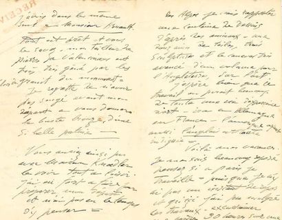 null Antoine BOURDELLE

23 octobre 1905, Villard de Lans. 

Lettre autographe signée...