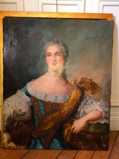 null Ecole dans le gout du XVIIIe siècle

"Portrait de femme"

Huile sur toile

82...