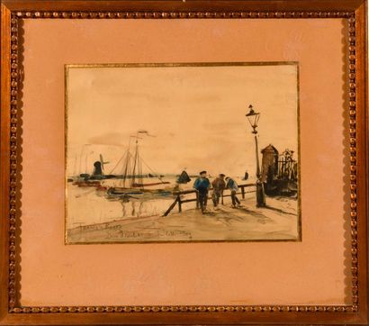 null FRANK BOGGS (1855-1926)

"Port à Dordrecht"

Aquarelle, signée, située, datée...