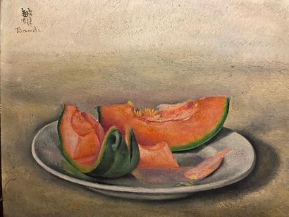 null Toshio BANDO (Tokushima 1895 - Paris 1973)

Assiette de melon

Huile sur toile...