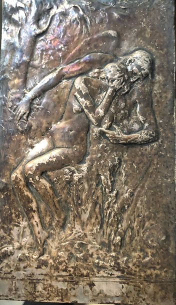 null Travail français du XIXème siècle

Bas relief représentant une scène allégorique

Bronze...