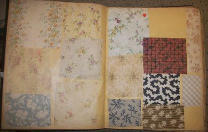 null Album d’échantillons, Abonnements, XIXème siècle, coton imprimé, fleurs, cachemire,...