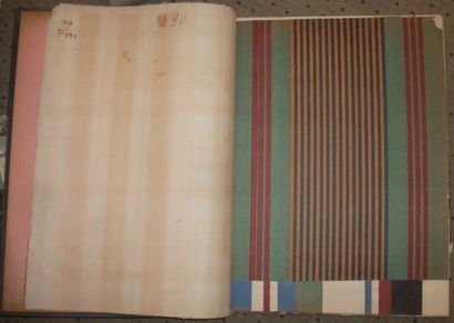 null Album de papiers peints, circa 1930, rayures

 0, 62 x 0, 49 m

 Provenance...