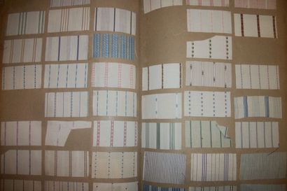 null Album d’échantillons, Zéphyr, 1913, coton tissé et imprimés, rayures, carreaux,...