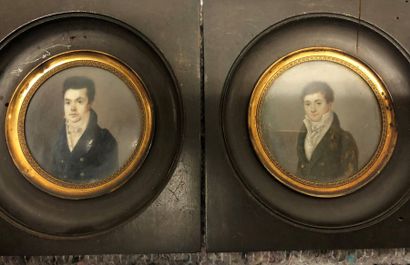 null Ecole anglaise du début du XIXe siècle

"Portraits d'homme"

Deux miniatures...
