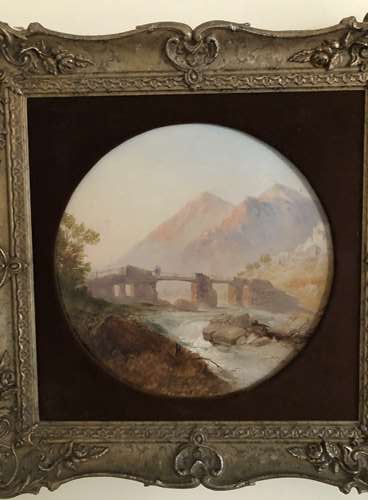 null Ecole itelienne du XIXème siècle

paysage de montagne, huile sur toile