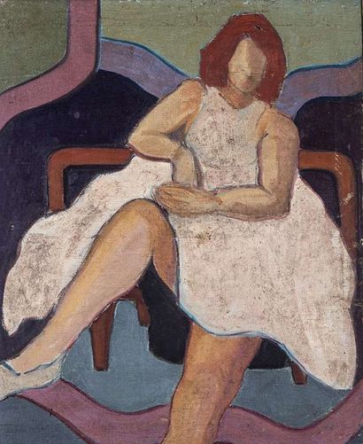 null ÉCOLE MODERNE

Femme en robe blanche

huile sur toile 61 x 50 cm