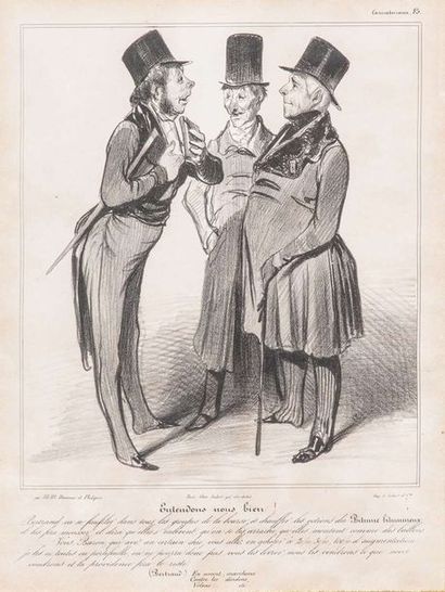 null d'Après Honoré Daumier

Gravure en noir : "Entendons nous bien!"

29x24cm