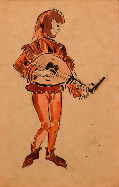 null Alexandre BENOIS (1870-1960)

"Personnage de caractère (joueur de mandoline),...