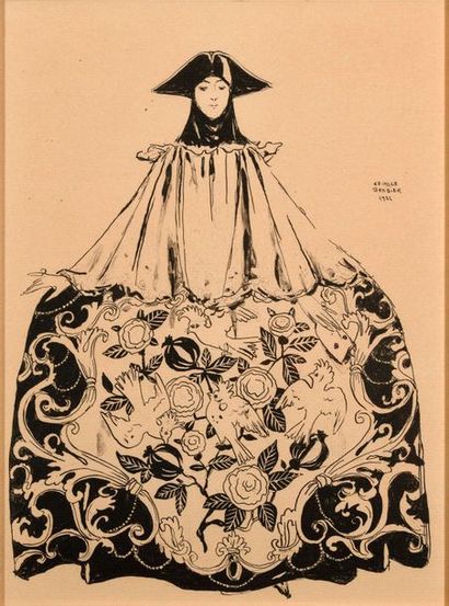null Georges BARBIER (1882-1932)

"Venetian character"

Indian ink on paper, signed...
