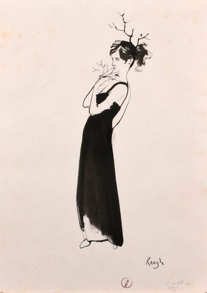 null Tom KEORGH (1921-1980)

"Daphne"

Indian ink on paper, signed Keorgh and stamp...