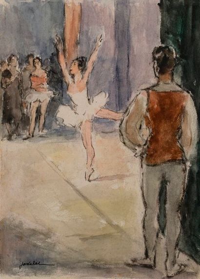 null Charles Emmanuel JODELET (1883-1969)

"Backstage"

Watercolour and Indian ink,...