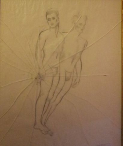 null Valentine HUGO (1887-1968)

"Deux danseurs"

Crayon sur papier calque, monogrammé...
