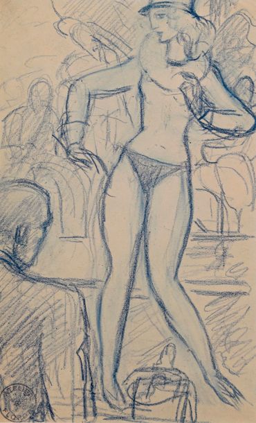 null Gustave FLORO (1885-1965)

"Revue dancer"

Conté pencil on paper, stamp of the...