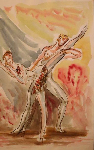 null Damien HERMELIN (1942)

"Couple de danseurs du Ballet National de l’Opéra de...