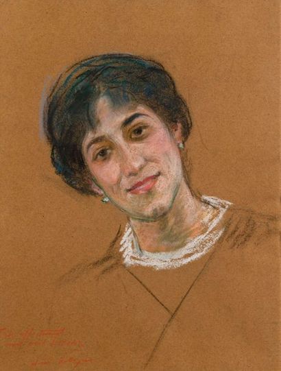 null Henri LEBASQUE (1865-1937)

"Carlotta Zambelli (1875-1968)"

Pastel et fusain...