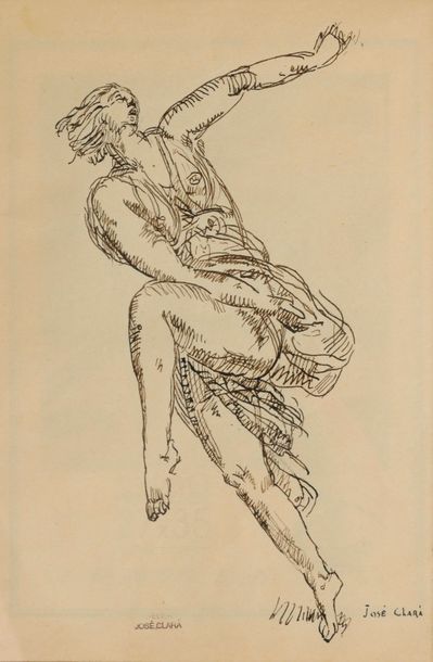 null D’après José CLARA (XXème siècle)

"Isadora Duncan (1877-1927)"

Lithographie...