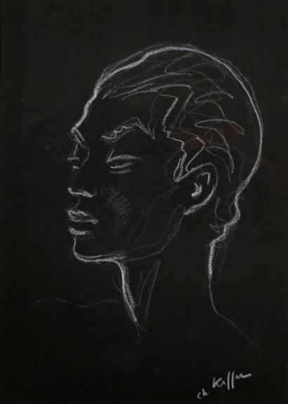 null Charles KIFFER (1902-1992)

"Serge Lifar (1904-1986) as a faun"

White chalk...