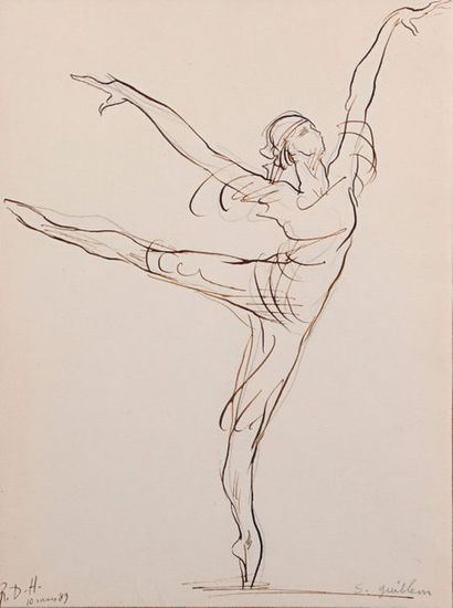 null Damien HERMELLIN (1942)

"Sylvie Guillem (née en 1965)"

Crayon et plume sur...