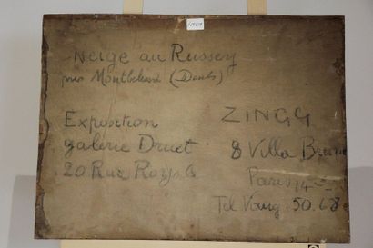 JULES-ÉMILE ZINGG (Montbéliard 1882 - Paris 1942) Neige, Cour de ferme au Russey
signé...