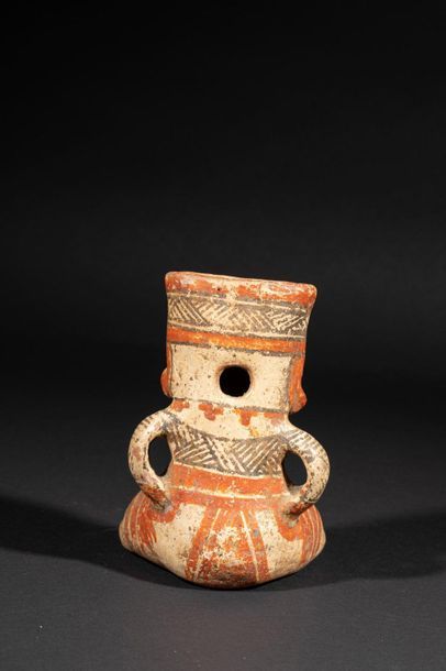 null Femme assise

Terre cuite polychrome

Culture Nicoya, style Chorotega, Costa...