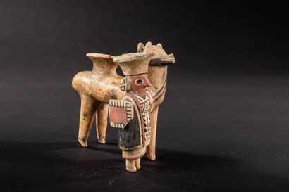 null Rare vase représentant un personnage et son lama

Debout à côté de l'animal...