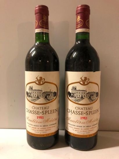 2 Blle Château CHASSE SPLEEN (Moulis) 1981...