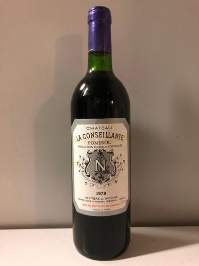 null 12 Blle Château LA CONSEILLANTE (Pomerol) 1978 - 9 Blles / 3 NLB / CBO