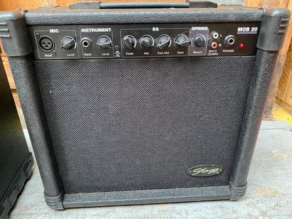 null LOT OF 3 amps including a Roland Cube 20X, Kustom Tube 12A, Stagg