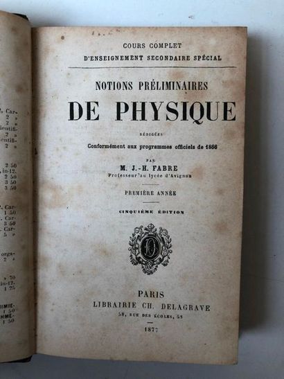 null Ensemble de 9 volumes du XIXème siècle sur les sciences dont

Gay Lmussac, Chimie

Hstoire...
