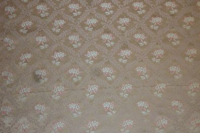 Maison Edmond Petit Mozart's silk droguet, 18th century style, pink satin background,...