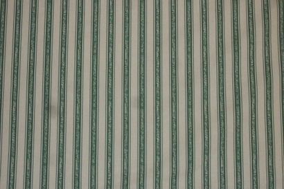 Maison Edmond Petit Aurore Hamot printed cotton, beige background, green striped...