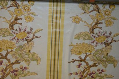 Maison Hamot Percale Coromandel Hamot, 18th century style, cotton printed in yellow...
