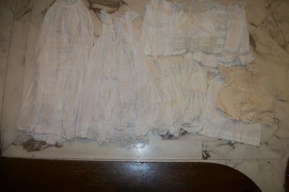 null Two christening gowns and six baby clothes