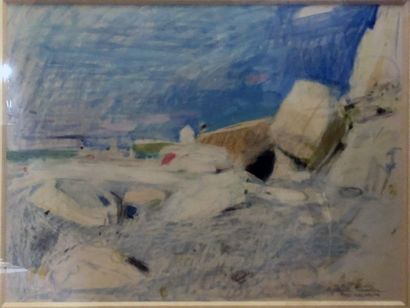 null Henri MALVAUX (1908-1994)

"The beach at le Touquet"

Oil pastel on paper, signed...