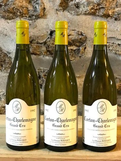 null 3 Blle CORTON CHARLEMAGNE (Maison Rouget) 1992 - Very nice