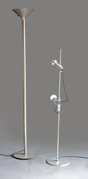 null Lot consisting of a floor lamp (H185cm) and a reading lamp