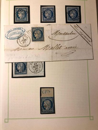 null FRANCE Emissions 1849/1900 : Ensemble de timbres principalement oblitérés, quelques...