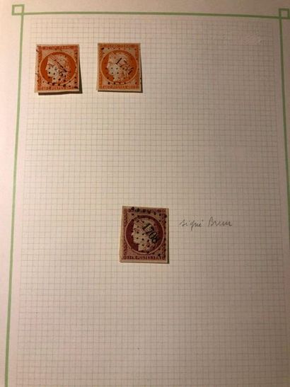 null FRANCE Emissions 1849/1900 : Ensemble de timbres principalement oblitérés, quelques...