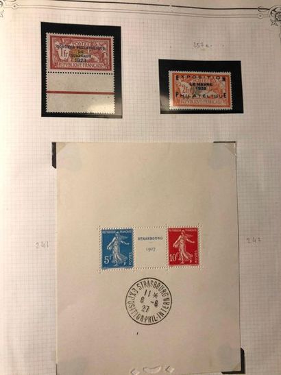 null FRANCE Emissions 1924/1960 : Collection de timbres neufs, tous états dont N°148/155...