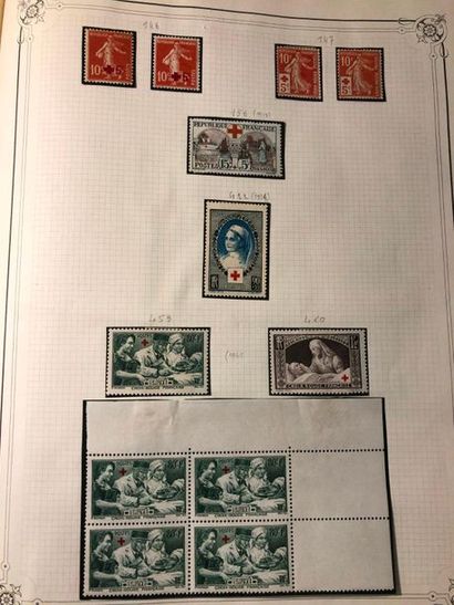 null FRANCE Issues 1924/1960 : Collection of mint stamps, all states including N°148/155...