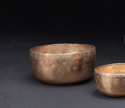 null Tibetan singing bowl in alloy of seven metals Tibet / Nepal 20th D : 18cm