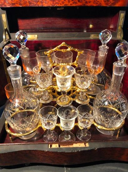 null Napoleon III era liqueur cellar
(Odd glasses)