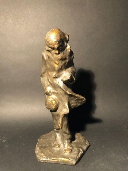 null Bernard HOETGER (1874-1949)
Le mendiant
Sculpture, épreuve à patine brune dorée...