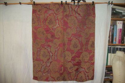null Lampas, Italy or Spain (?), probably late 17th century (?), red satin background,...