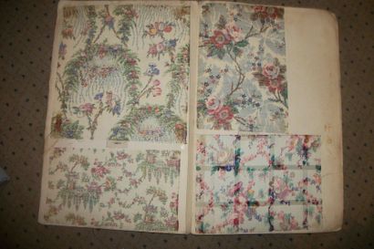 null BALZORINE sample album, 1852, printed sails, flowers, draperies, cashmere. 0,...