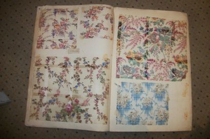 null Album d’échantillons BALZORINE, 1852, voiles imprimés, fleurs, draperies, cachemire....
