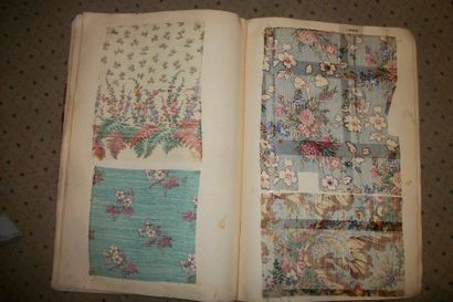 null Album d’échantillons BALZORINE, 1852, voiles imprimés, fleurs, draperies, cachemire....